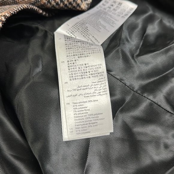 🔥🔥🔥Sandro Paris Wool Plaid Blazer Jacket - Picture 11 of 12